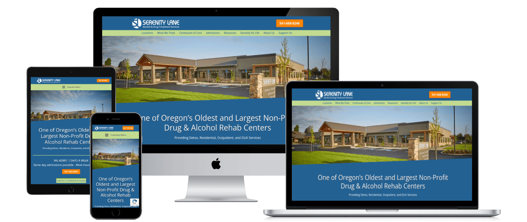serenity lane website design