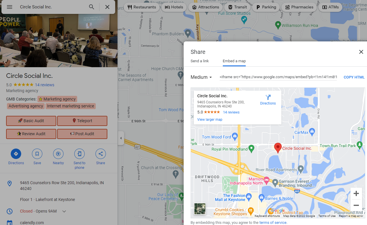 embed your google map for seo