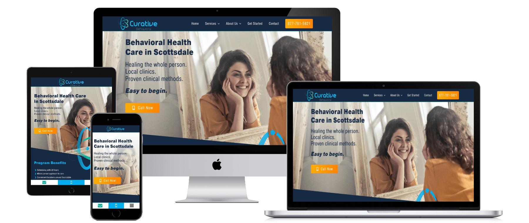 curative behavioral health website rebuild