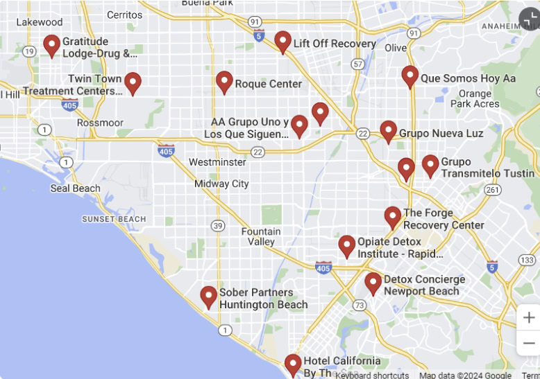 Teen Treatment Map Results Huntington Beach